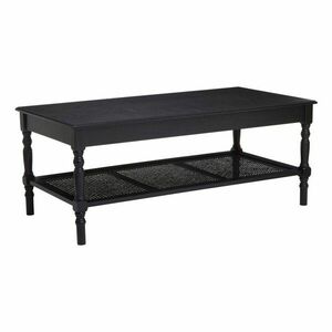 Fekete dohányzóasztal 60x120 cm Heritage – Premier Housewares kép