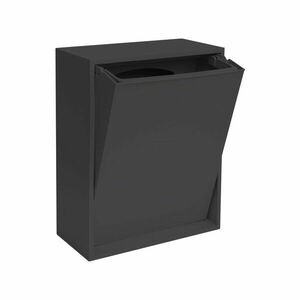 Fekete újrahasznosított műanyag szelektív-fali szemetes Recycling Box – ReCollector kép