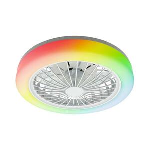 LED RGBW fényerőszabályozható mennyezeti lámpa látorral ZAMBIA LED/24W/230V fehér + távirányító 341310 kép