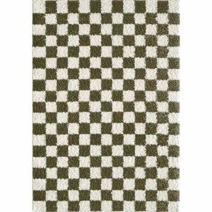 Sötétzöld-krémszínű szőnyeg 80x150 cm Grida – ESTE kép