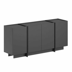 Antracitszürke komód kábellyukkal 180x80x45 cm Dorma – Kalune Design kép