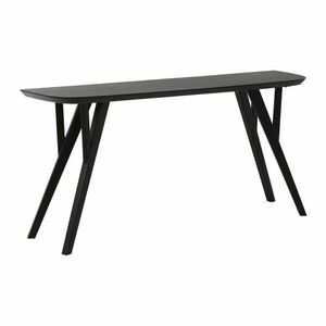 Matt fekete akácfa konzolasztal 44x160 cm Quenza – Light & Living kép
