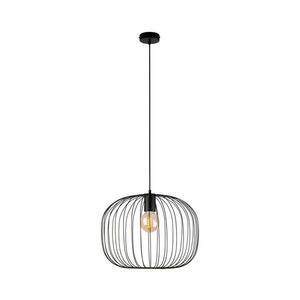 Zsinóros függőlámpa OVELLA 1xE27/15W/230V Ø46 cm fekete W-KM 1370/1 BK-B kép