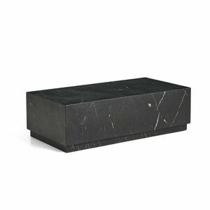 Fekete márvány dohányzóasztal 50x100 cm Sorein – Kave Home kép