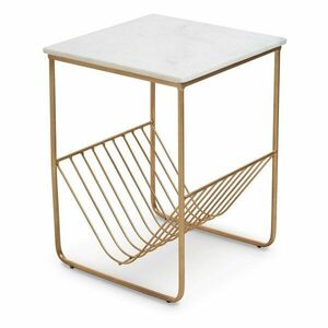 Tárolóasztal márvány asztallappal 40x40 cm Mandoli – Premier Housewares kép