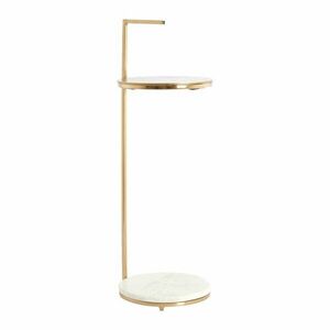 Kerek tárolóasztal márvány asztallappal ø 26 cm Leda – Light & Living kép