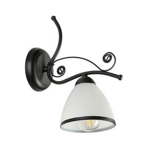 RETRO fali lámpa 1xE27/60W/230V fekete/fehér KM-1.51/CZARNY PÓŁMAT kép