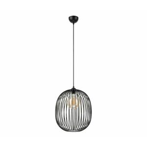 Zsinóros függőlámpa DESTELLO 1xE27/15W/230V, 32 cm átmérőjű, fekete LM-1.324/CZARNY kép