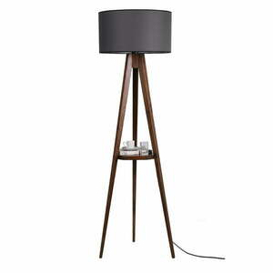 Fekete-barna állólámpa polccal textil búrával (magasság 154 cm) Sehbali Tripod – Opviq lights kép