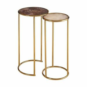 Kerek tárolóasztal szett 2 db-os kő asztallappal ø 31 cm Vita – Premier Housewares kép