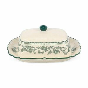 Zöld-elefántcsont színű porcelán vajtartó Cyril – S|P Collection kép