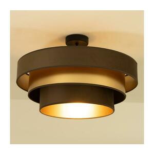 Felületre szerelhető mennyezeti csillár WENTA 1xE27/60W/230V, átmérő 50 cm, barna/arany H0839 kép