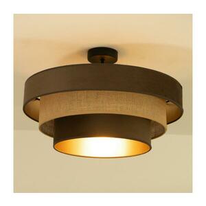 WENTA felületre szerelhető csillár, 1xE27/60W/230V, átmérő 50 cm, barna/juta H0842 kép