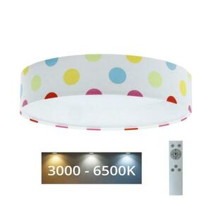 GALAXY KIDS LED/24W/230V színes pöttyös dimmelhető lámpa + távirányító kép