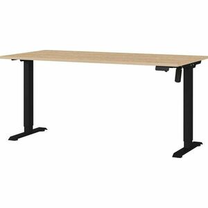 Állítható íróasztal elektromosan állítható magassággal tölgyfa dekoros asztallappal 80x160 cm Boras – Germania kép