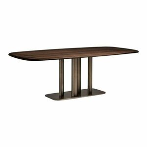 Étkezőasztal diófa dekorral 110x220 cm Melvar – Kave Home kép