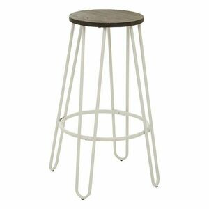 Fehér-natúr színű szilfa bárszék (ülésmagasság 75 cm) District – Premier Housewares kép