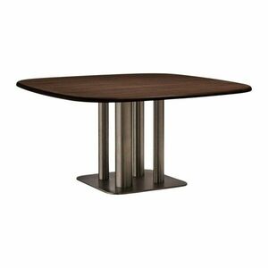 Étkezőasztal diófa dekorral 150x150 cm Melvar – Kave Home kép