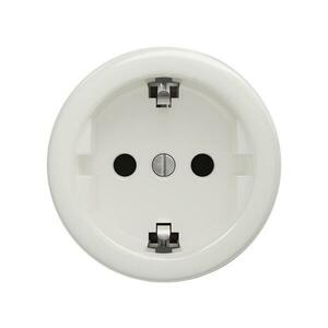 Reblig - Retro háztartási SCHUKO konnektor keret nélkül 230V/16A, fehér kerámia K/ZS kép