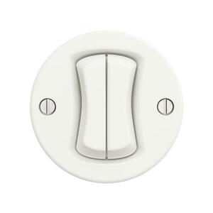 Reblig - Retro, keret nélküli 5-ös sorozatkapcsoló, hófehér W/V2/5 kép