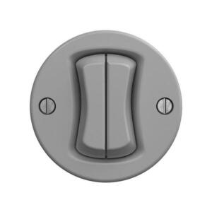 Reblig - Retro keret nélküli dupla nyomógomb, szürke S/V2/TL2 kép