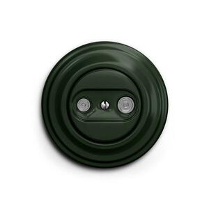 Reblig - Retro TV+R előfizetői aljzat (átvezetett) zöld kerettel RG0061+RG0089 kép