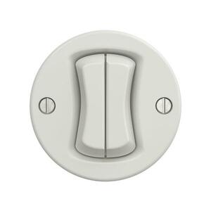 Reblig - Retro keret nélküli soros kapcsoló, 5-ös, kerámia fehér K/V2/5 kép