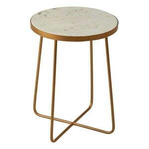 Kerek tárolóasztal márvány asztallappal ø 36 cm Shalimar – Premier Housewares kép