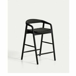 Fekete tölgyfa karfás bárszék (ülésmagasság 65 cm) Derile – Kave Home kép