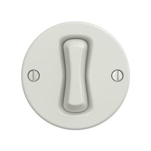 Reblig - Retro egypólusú keret nélküli kapcsoló No. 1, fehér kerámia K/V1/1 kép