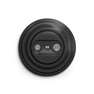 Reblig - Retro TV+R végzáró aljzat kerettel, antracit RG0043+RG0080 kép