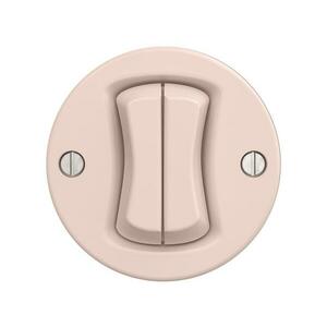 Reblig - Retro kétgombos keret nélküli kapcsoló, poros rózsaszín R/V2/TL2 kép