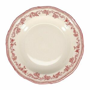 Borvörös-elefántcsont színű mély porcelán tányér ø 23 cm Cyril – S|P Collection kép