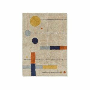 Bézs mosható-kézi szövésű pamut szőnyeg 120x160 cm Geometrical Shapes – Lorena Canals kép