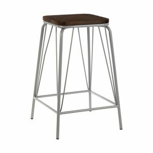 Szürke-sötét natúr színű szilfa ülőke District – Premier Housewares kép