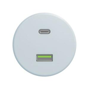 Reblig - Retro USB aljzat A+C, keret nélkül, kék M/USB kép