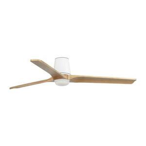 FARO Barcelona FARO 338381S-LED Fényerőszabályozható látor HEYWOOD TUB L 10W/230V CCT Ø132 cm fa/fehér + távirányító 338381S kép