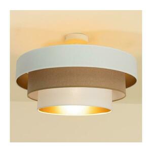 Felületre szerelhető WENTA csillár 1xE27/60W/230V Ø 50 cm fehér/barna H0061 kép