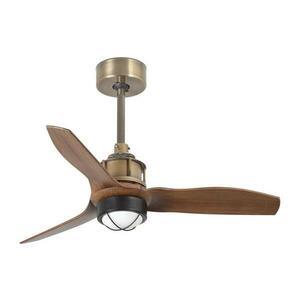 FARO Barcelona FARO 33428WT1N- LED dimmelhető látor JUST FAN S 16W/230V átmérő 81 cm barna/sárgaréz WT + távirányító 33428WT1N kép