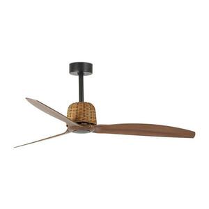 FARO Barcelona FARO 33435 - WEAVER M mennyezeti látor, átm. 128 cm, barna/fekete + távirányítóval 33435 kép