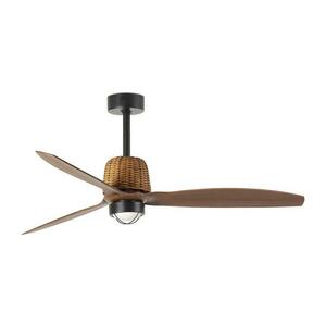 FARO Barcelona FARO 334351N - LED dimmelhető mennyezeti látor WEAVER M 16W/230V, átm. 128 cm barna/fekete + távirányító 334351N kép