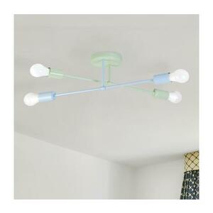 Mennyezeti csillár CAMBRIDGE 4xE27/15W/230V zöld/kék W-2022/4 MT+LBL kép