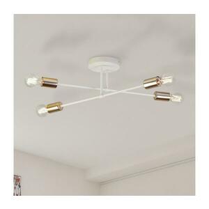 Felületre szerelt csillár CAMBRIDGE 4xE27/15W/230V sárgaréz/fehér W-2022/4 SAND+GO MAT kép