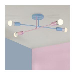 Felületre szerelt csillár CAMBRIDGE 4xE27/15W/230V kék/rózsaszín W-2022/4 LBL+LPK kép