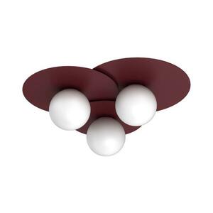 Mennyezeti lámpatest FLAT 3xE27/15W/230V 55x60 cm bordó 9558A kép