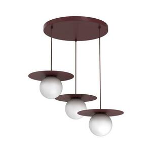 FLAT kábeles csillár 3xE27/15W/230V bordó 9561A kép
