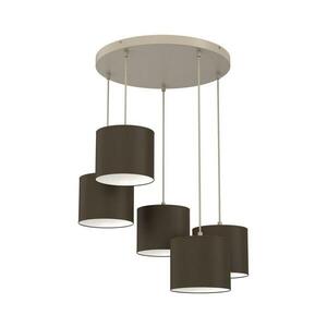 Kábelen függő csillár ARDEN 5xE27/15W/230V bézs/barna 4663 kép