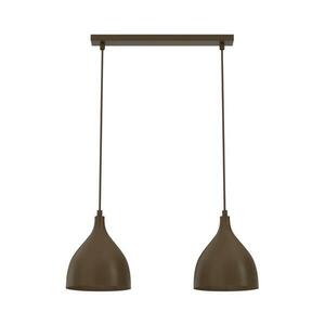 NOAK CLASSIC zsinóros függeszték 2xE27/15W/230V, barna 6236 kép