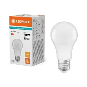 LED izzó CLASSIC A60 E27/8W/230V 2700K - Ledvance 4099854049620 kép