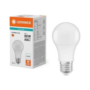 LED izzó CLASSIC A60 E27/8W/230V 4000K - Ledvance 4099854049187 kép